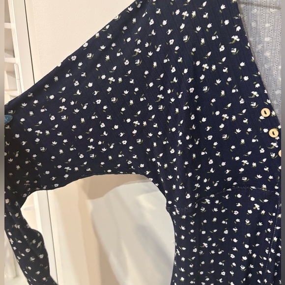 Free People Navy Floral Pajama Romper NWT - Picture 4 of 5